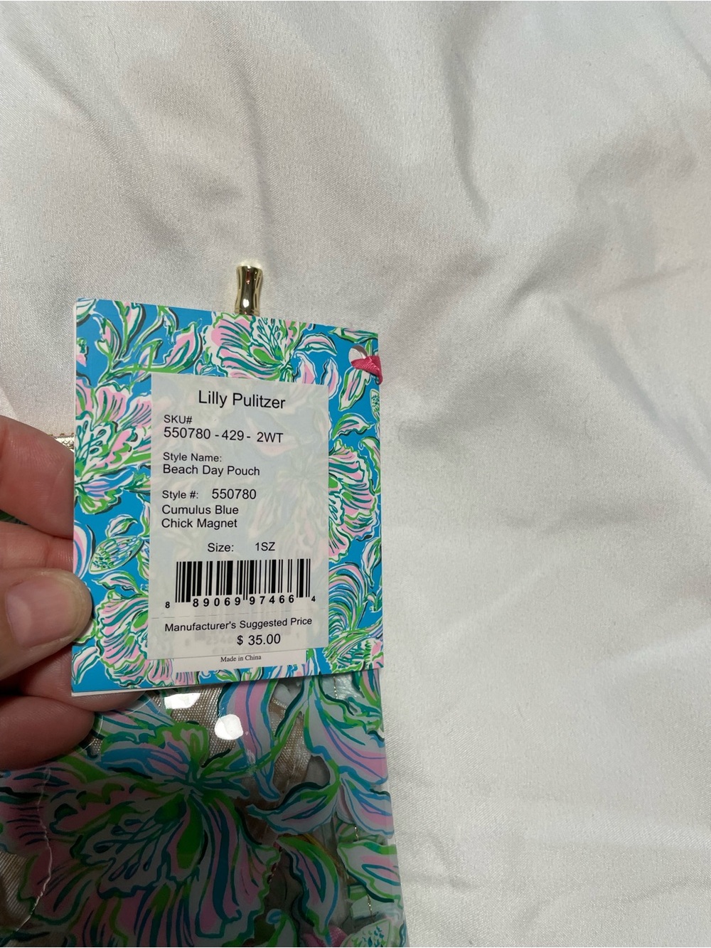 Lilly Pulitzer Beach Day Pouch Set Towel Clips Drink Hugger Zip Pouch - Picture 3 of 4